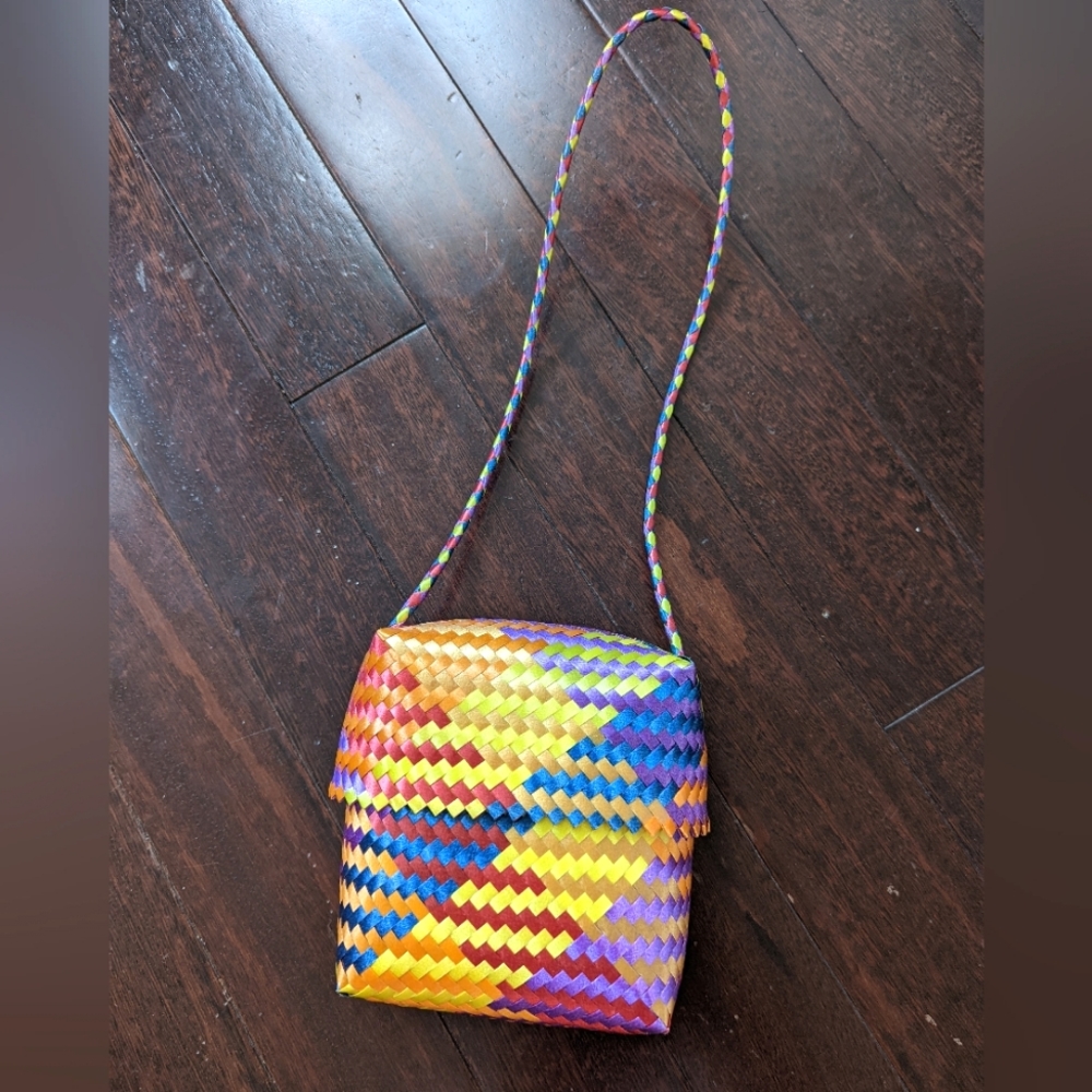 Oaxaca Woven Clamshell Mini Shoulder Bag